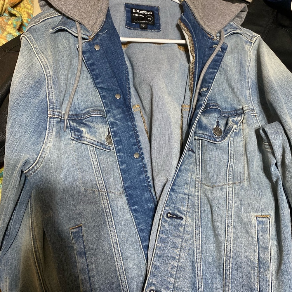 Levi's Light Blue Denim Jacket with Hood